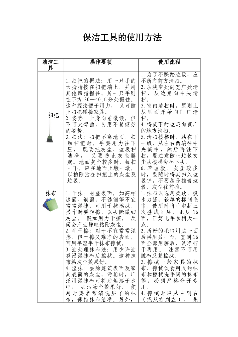 保洁工具的使用方法_第1页