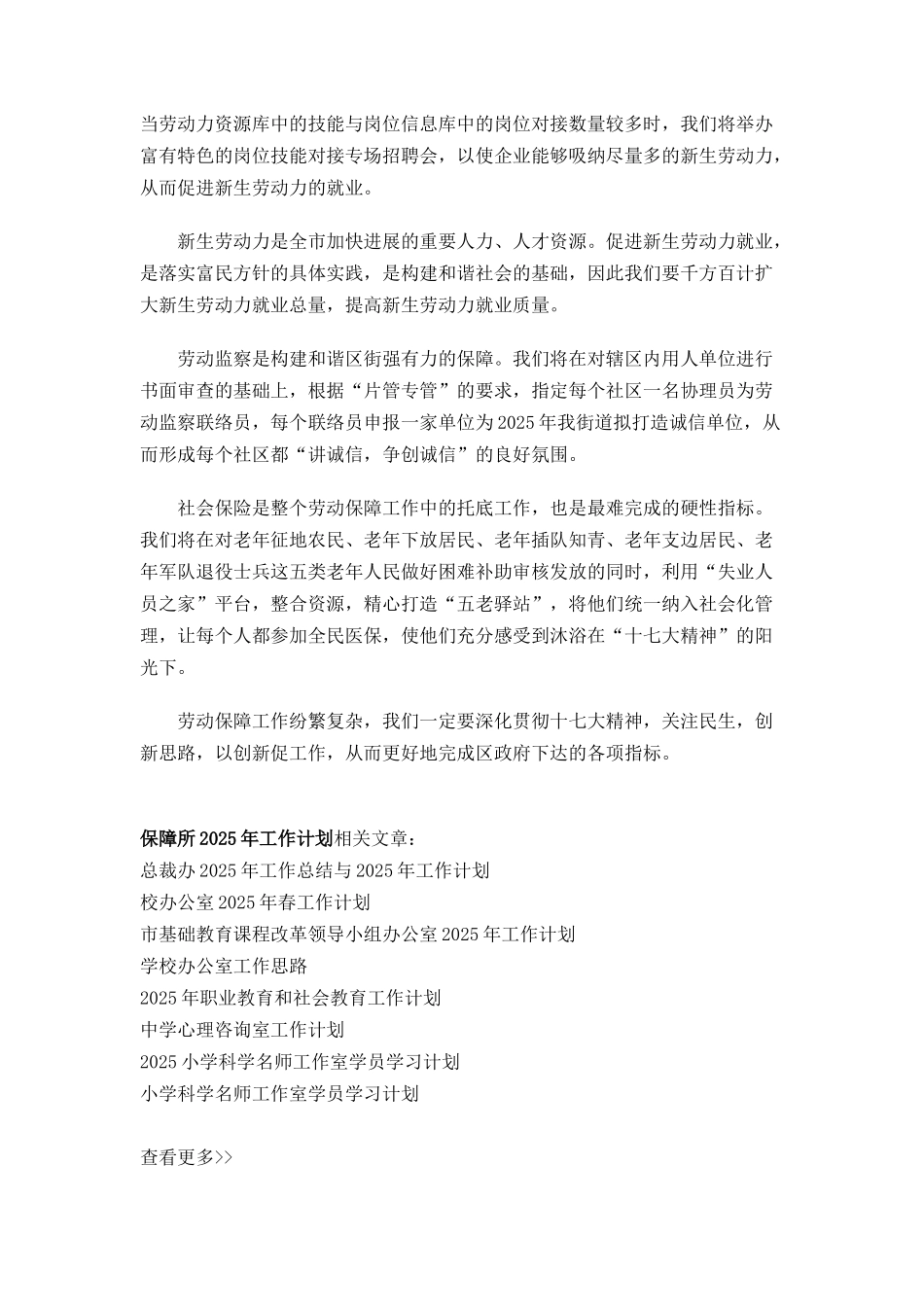 保障所工作计划_第2页