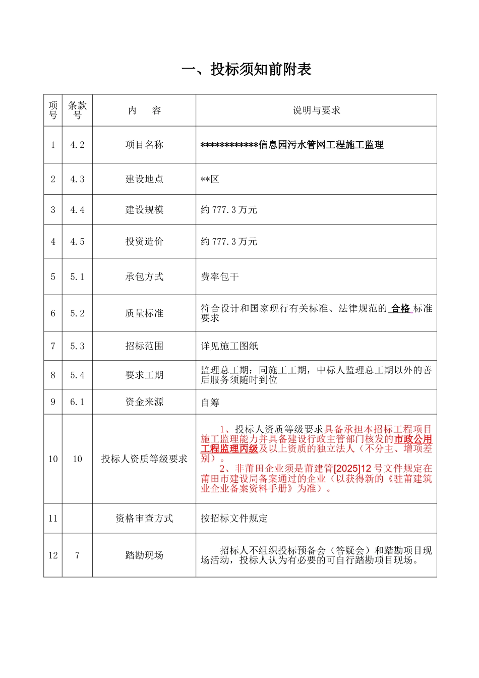 信息园污水管网工程施工监理招标文件_第3页