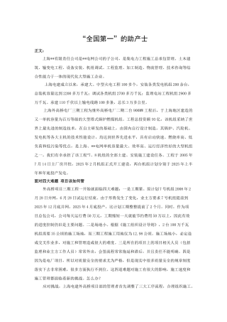 信息化系统软件助力某电厂工程项目管理