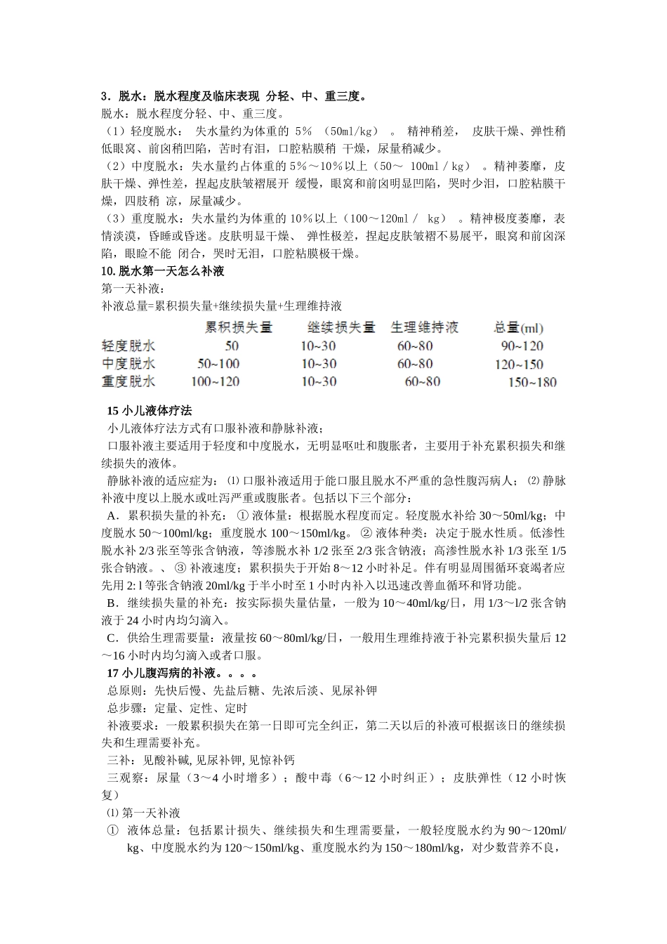 儿科学简答题：最全面收集-关于补液、肺炎_第2页