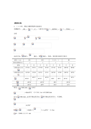 光栅衍射数据版