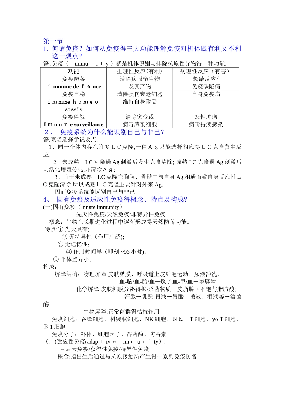 免疫学复习题及答案_第1页