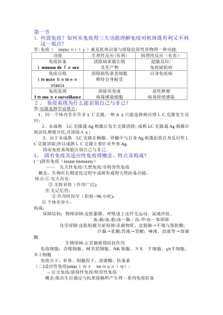 免疫学复习题及答案