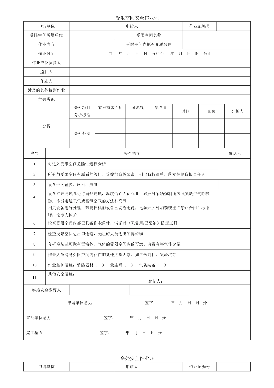 八大特殊作业票证_第2页