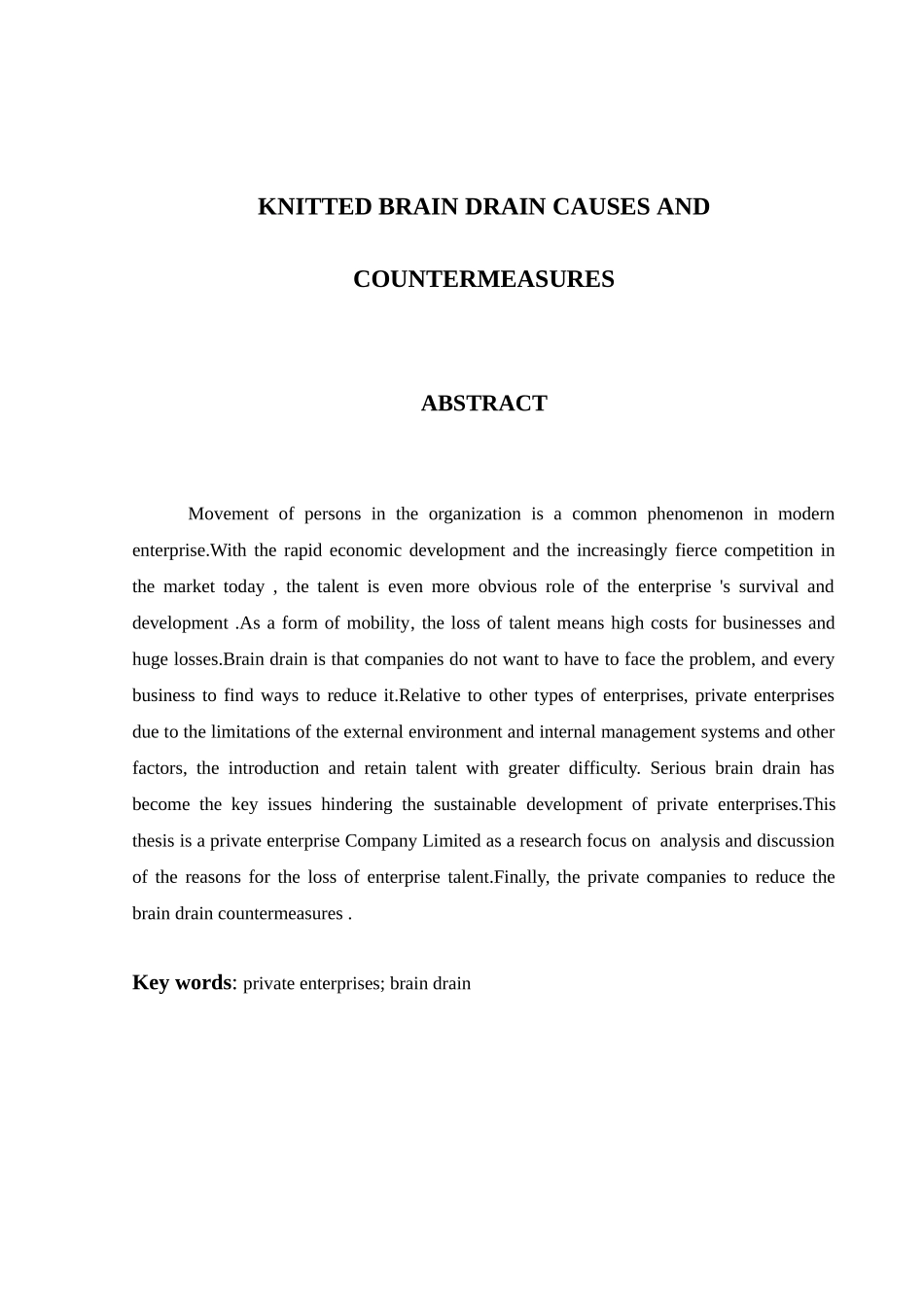 公司人才流失的原因及对策研究_第2页