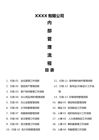 公司内部管理流程图