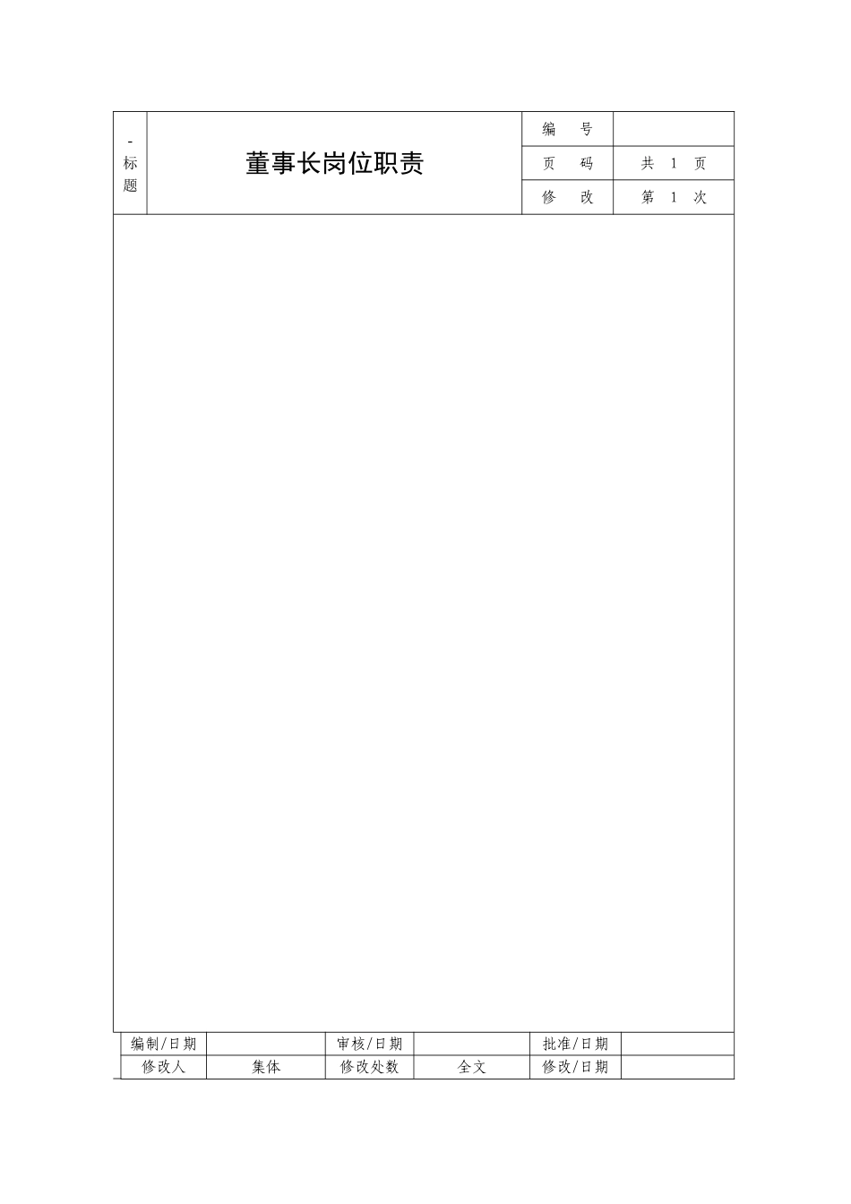 公司岗位职责说明书_第1页