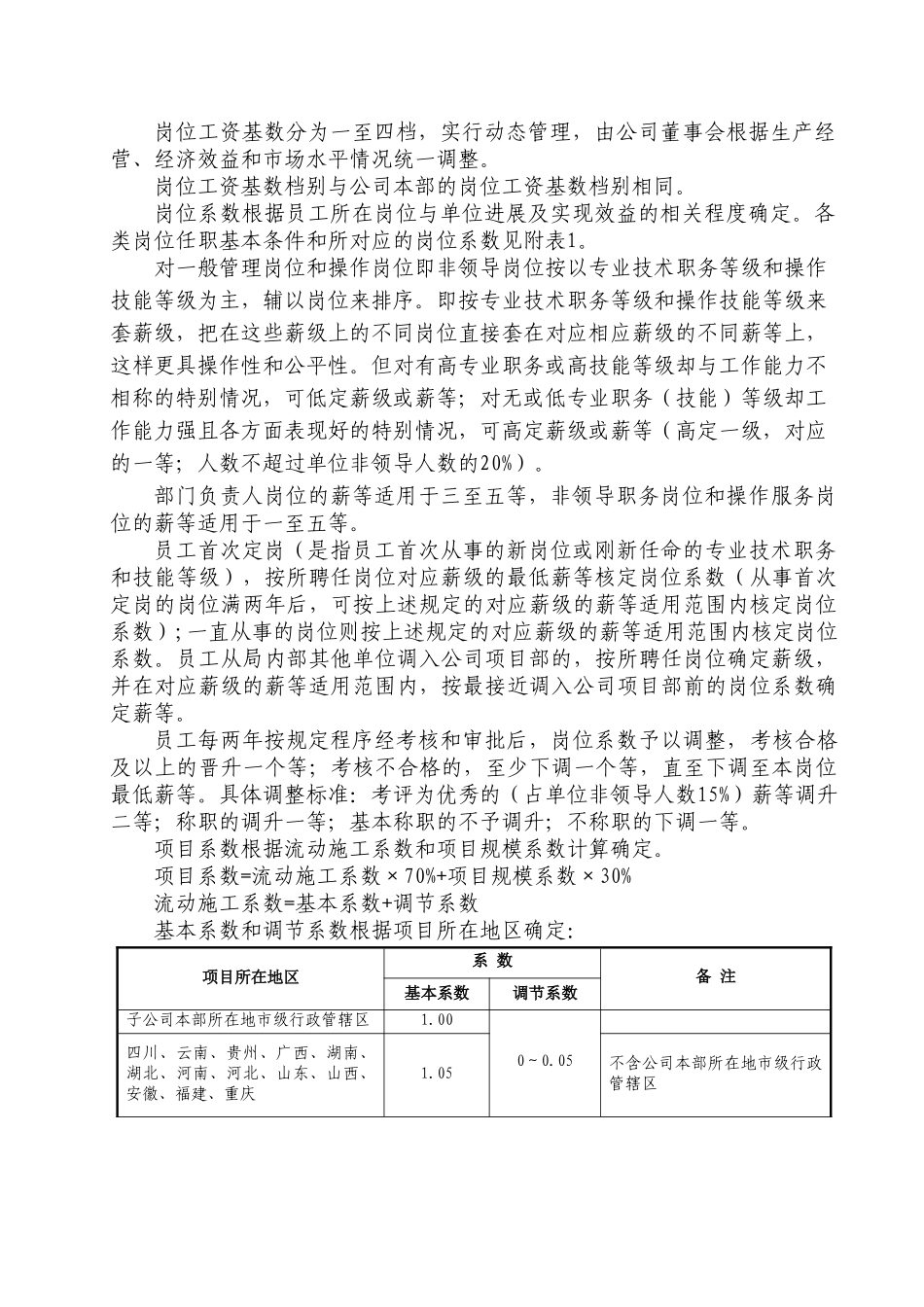 公司工程项目经理部员工薪酬管理办法a_第2页