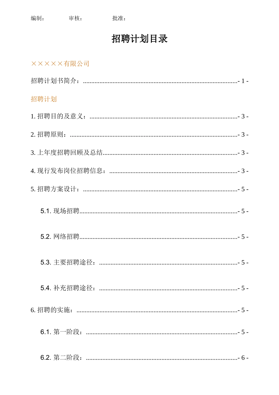 公司年度招聘计划书_第3页