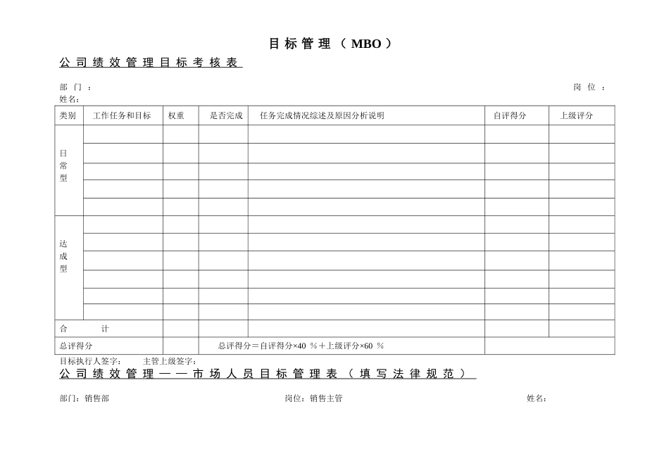公司目标考核方案_第1页