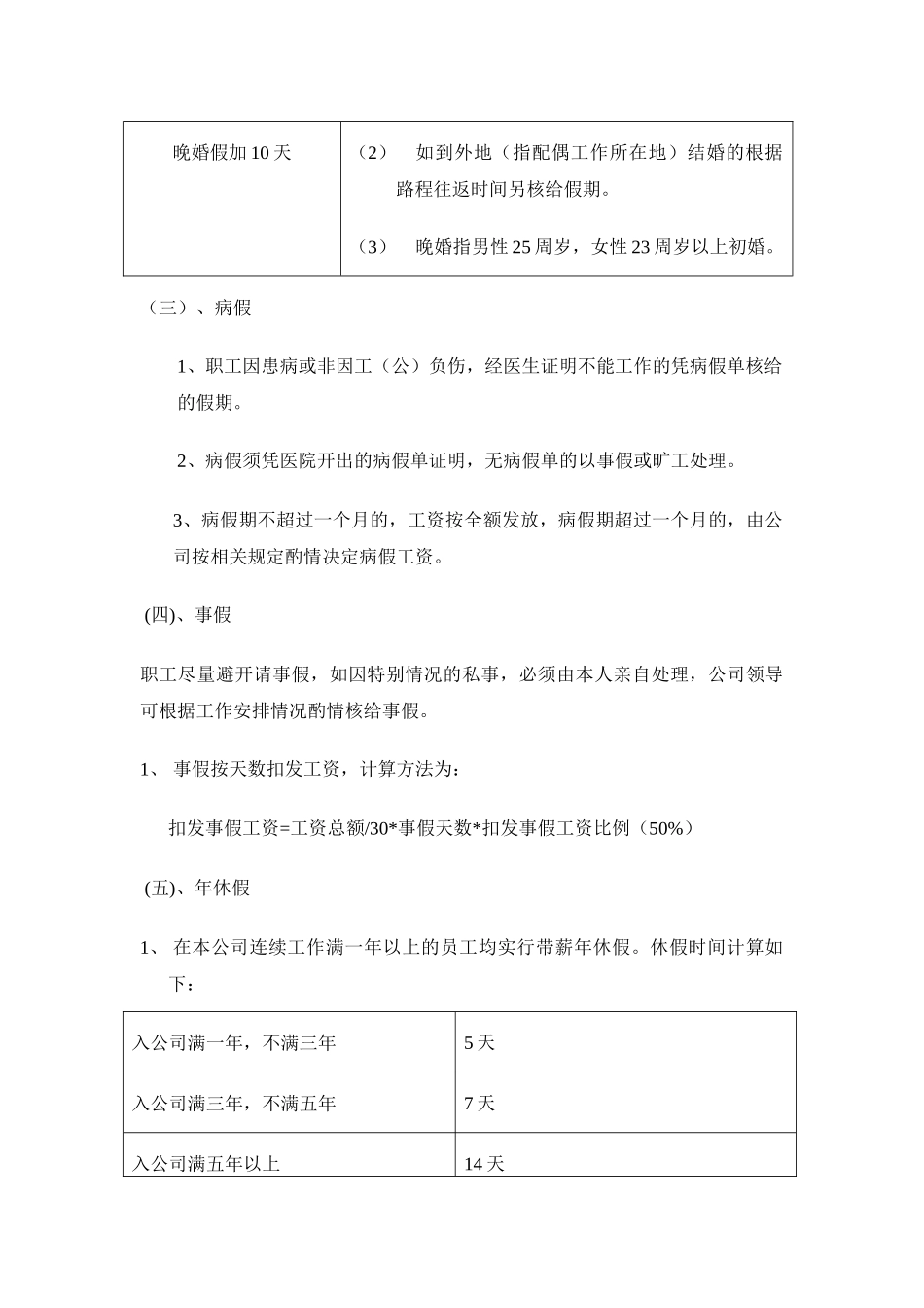 公司考勤管理规定_第3页
