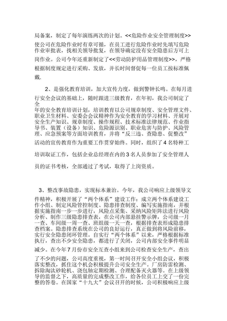 公司负责人安全述职报告_第2页