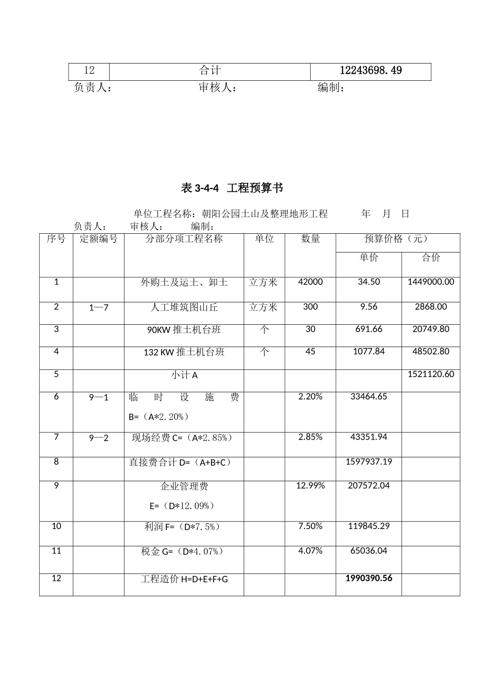 公园工程预算书实例_第2页
