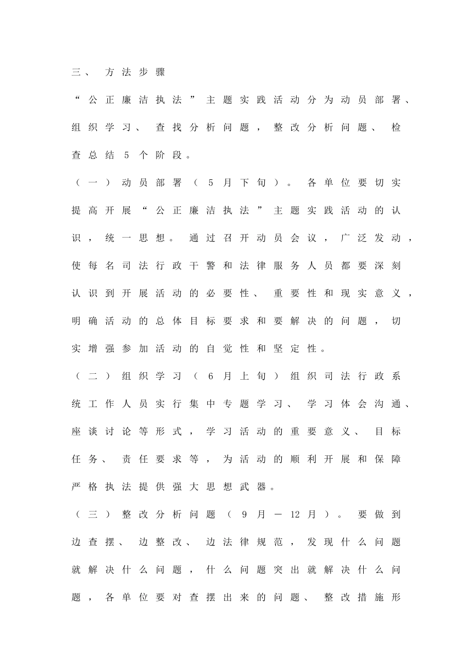 公正廉洁执法活动方案精品策划方案_第2页