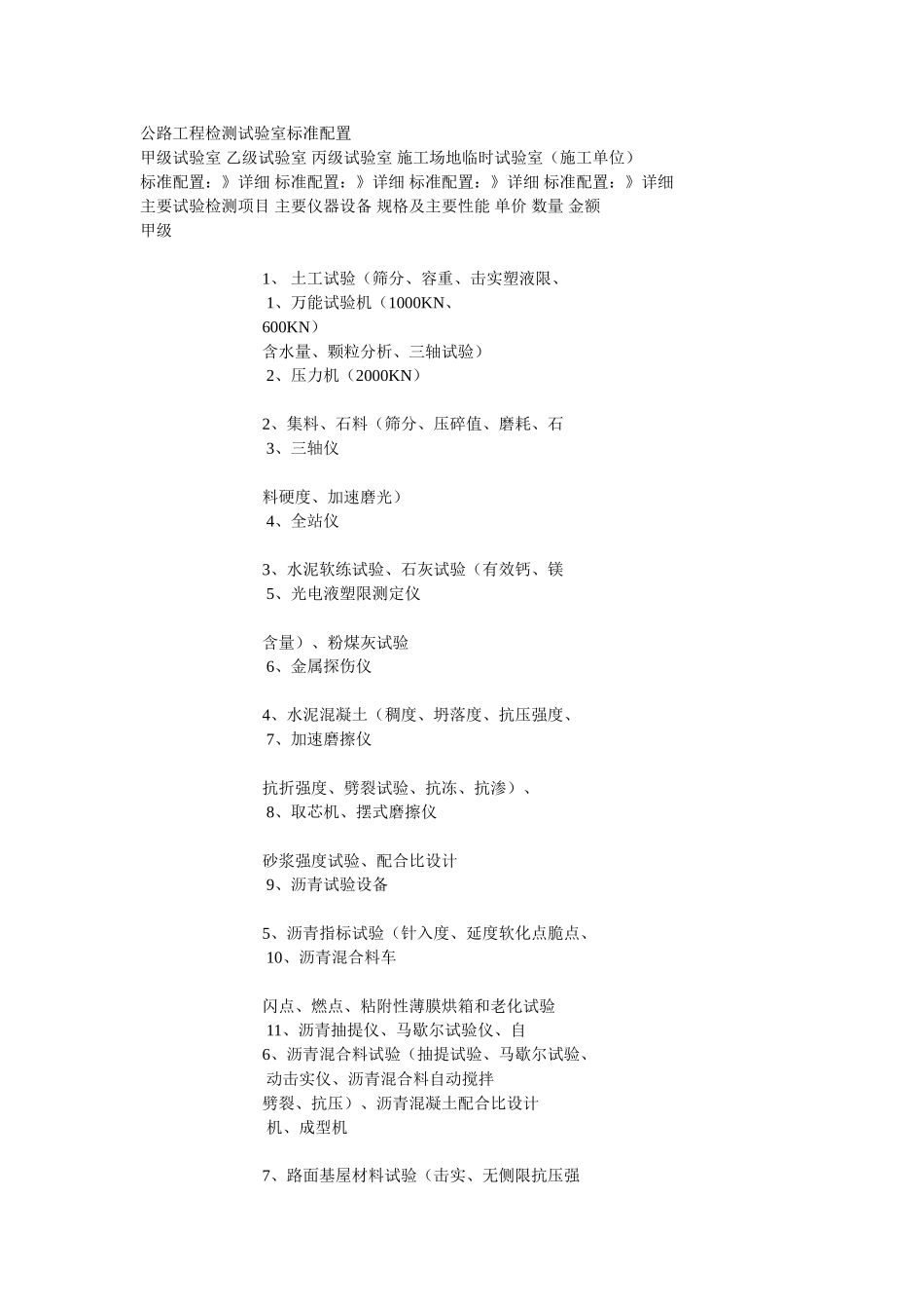 公路工程检测试验室标准配置_第1页