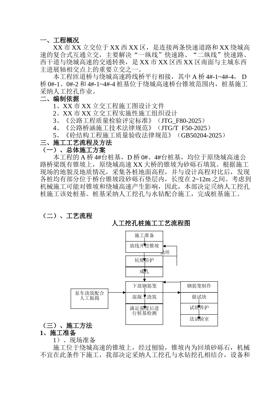 公路立交桥人工挖孔桩基础施工方案_第3页