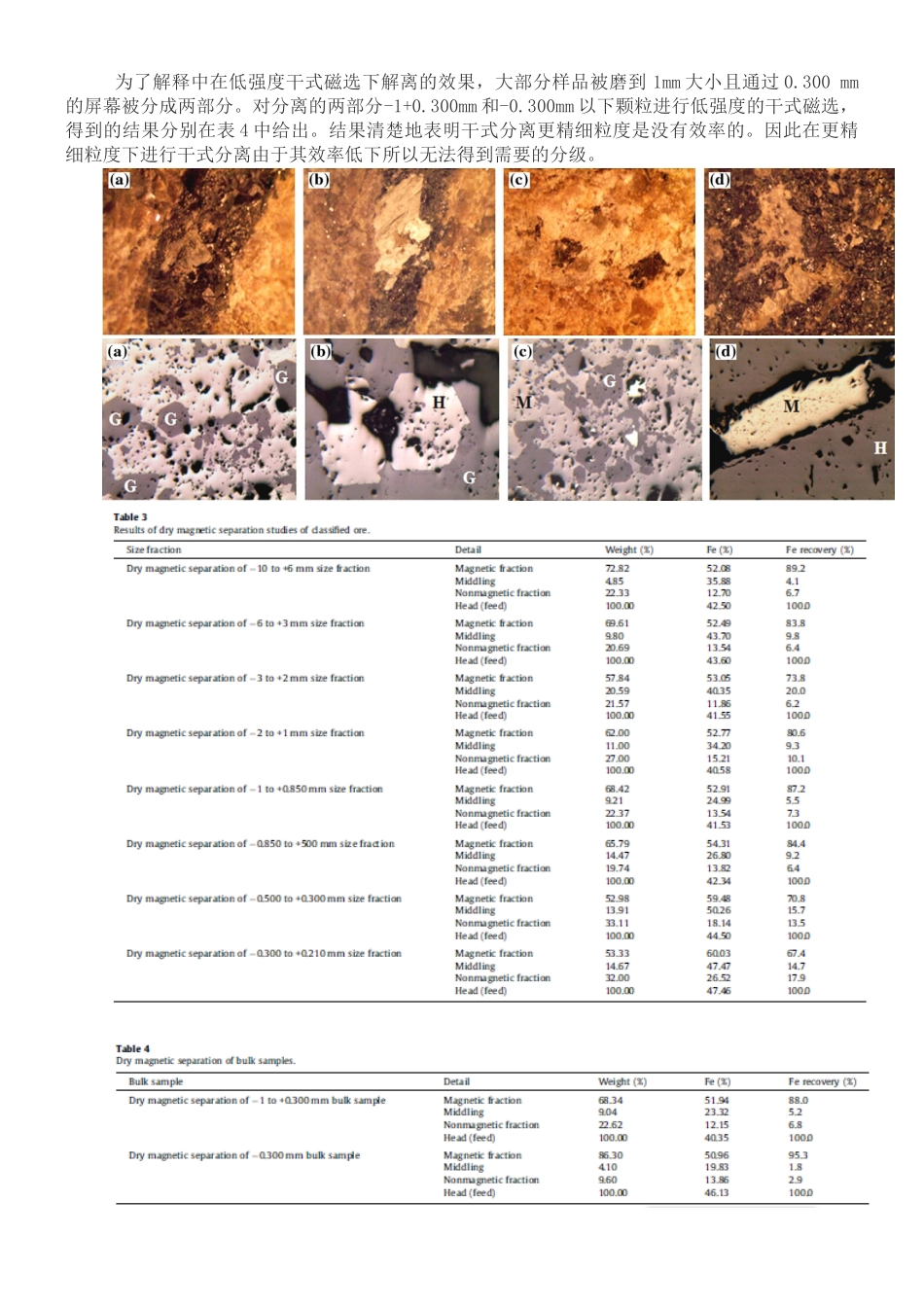 关于低含量硅质铁矿石样品的磁分离研究-2_第3页