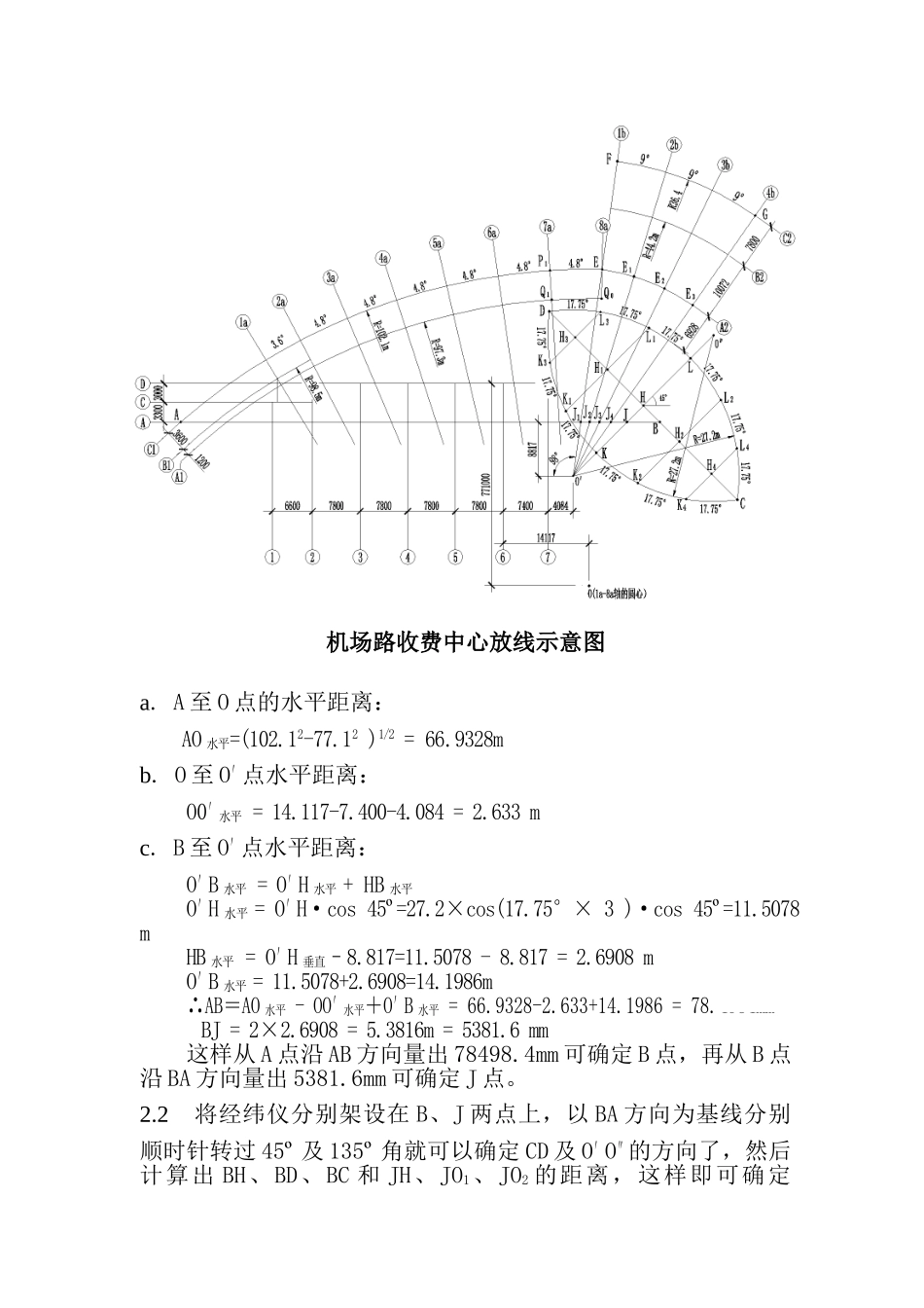 关于平面形式为弧形的建筑物的工程放线_第2页