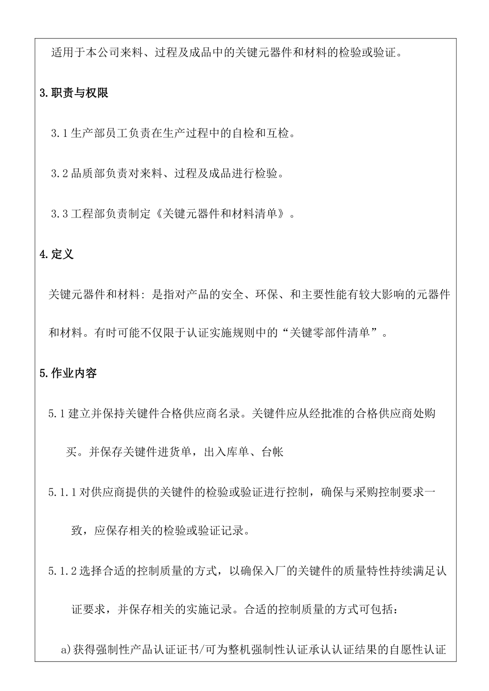 关键元器件和材料的检验验证控制程序_第2页