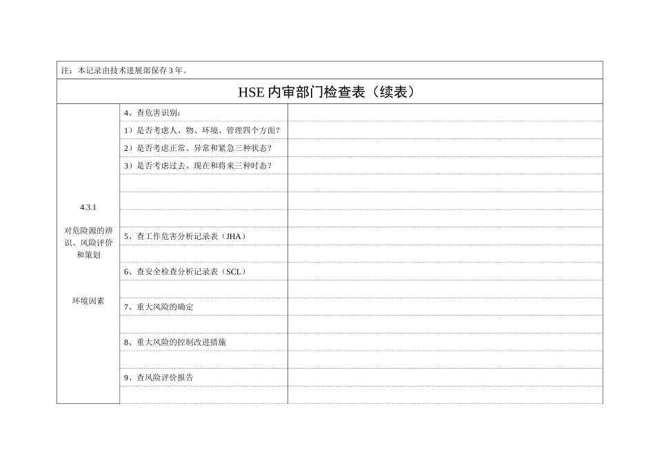 内审检查表-后勤服务中心_第2页