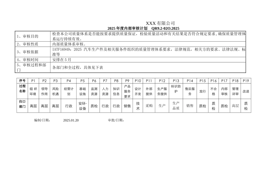 内审计划19个过程_第1页
