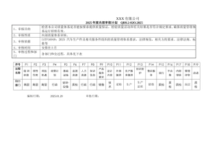 内审计划19个过程