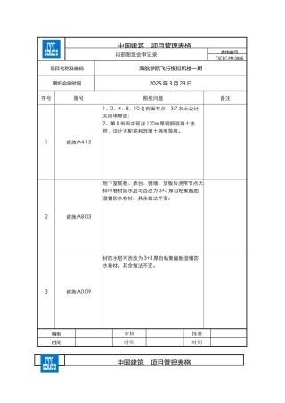 内部图纸会审记录-PM-0806