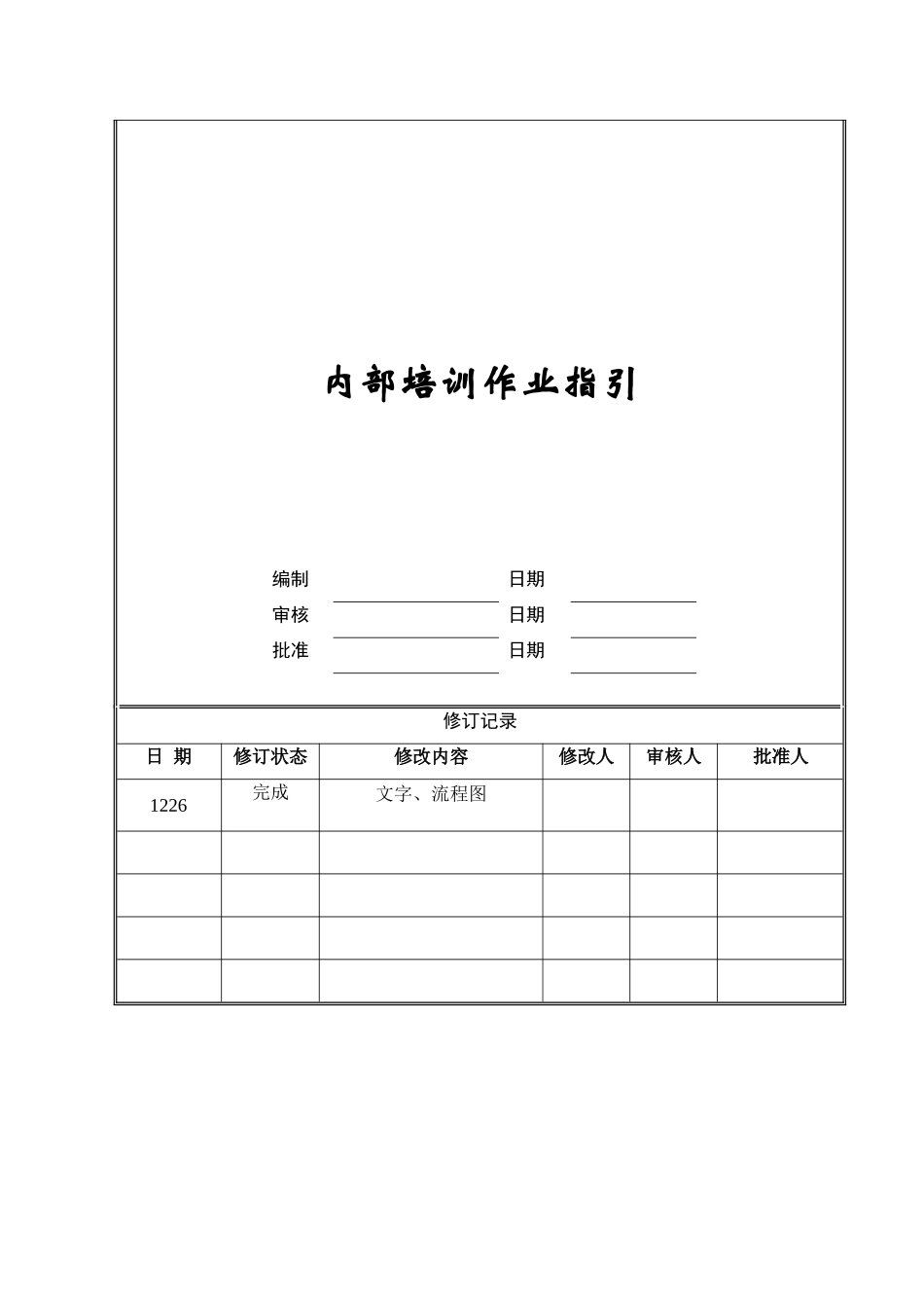 内部培训作业指引ZGFZ-WI-RS005.doc_第1页