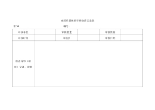 内部质量体系审核检查记录表表36)