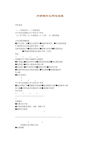 内部银行工作总流程
