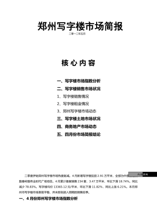 写字楼项目市场调研分析报告1