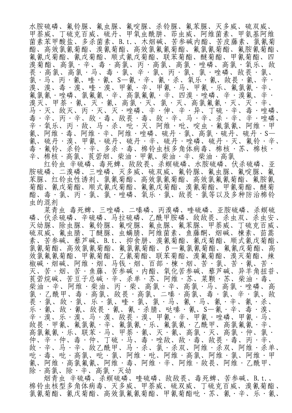 农作物常见病虫草害选用农药_第3页