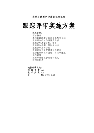 农村公路跟踪审计实施方案