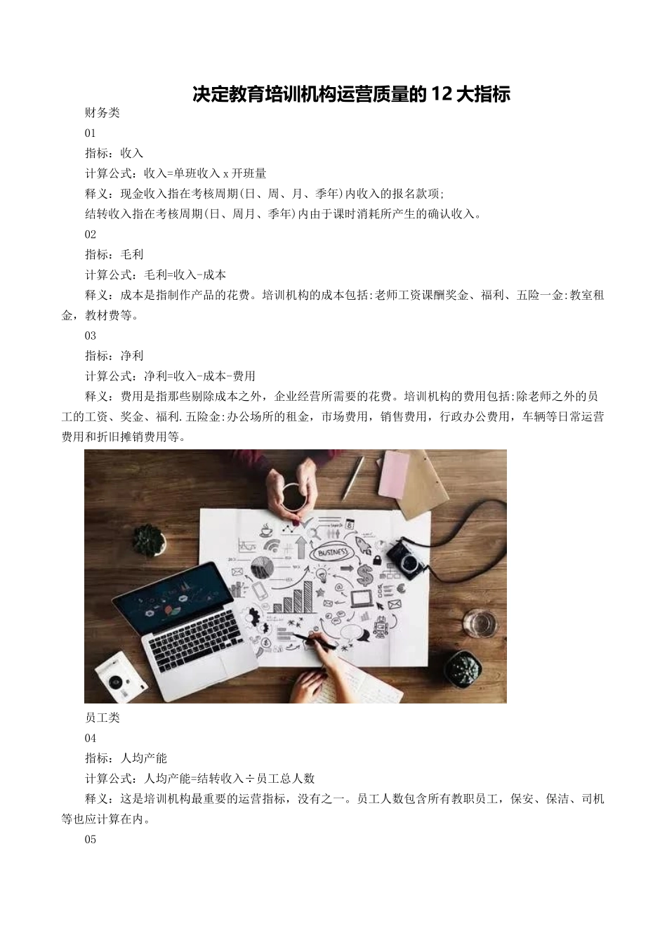 决定教育培训机构运营质量的12大指标_第1页