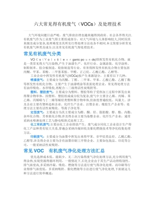 几种常见有机废气