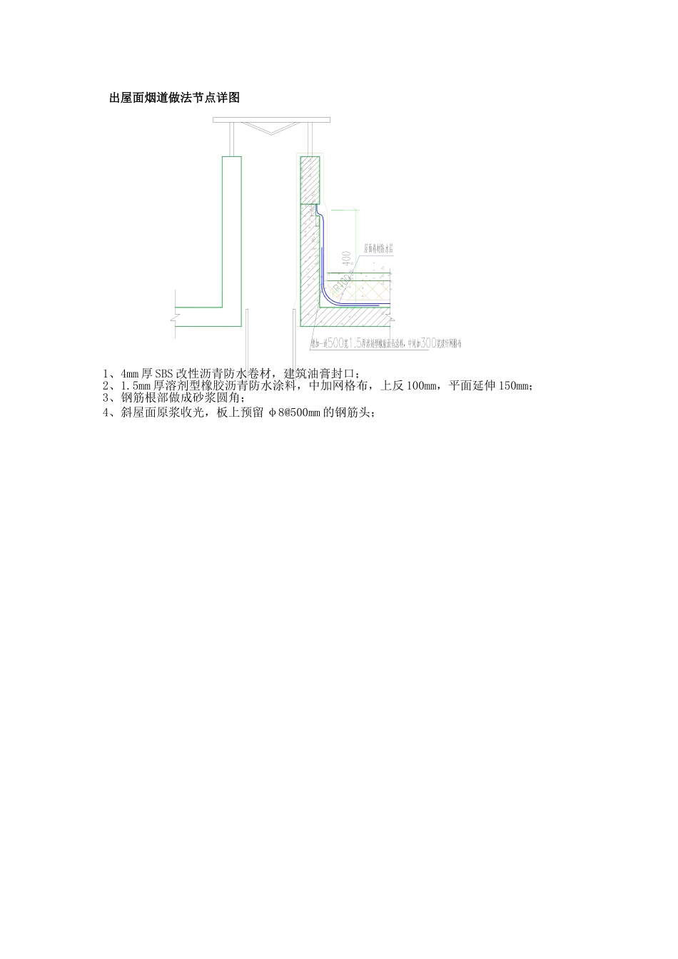 出屋面烟道做法节点详图_第1页