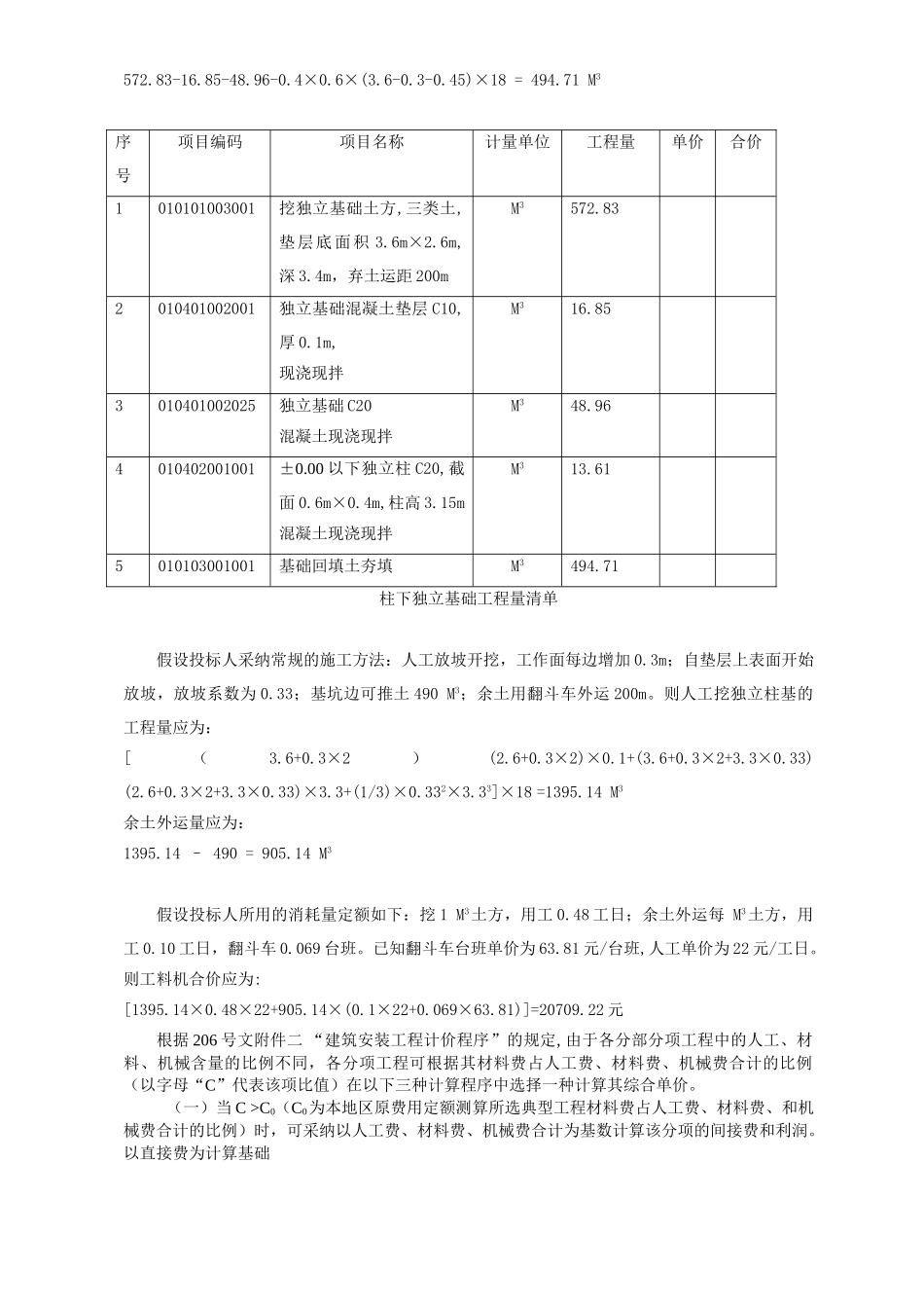 分部分项单价的确定_第2页