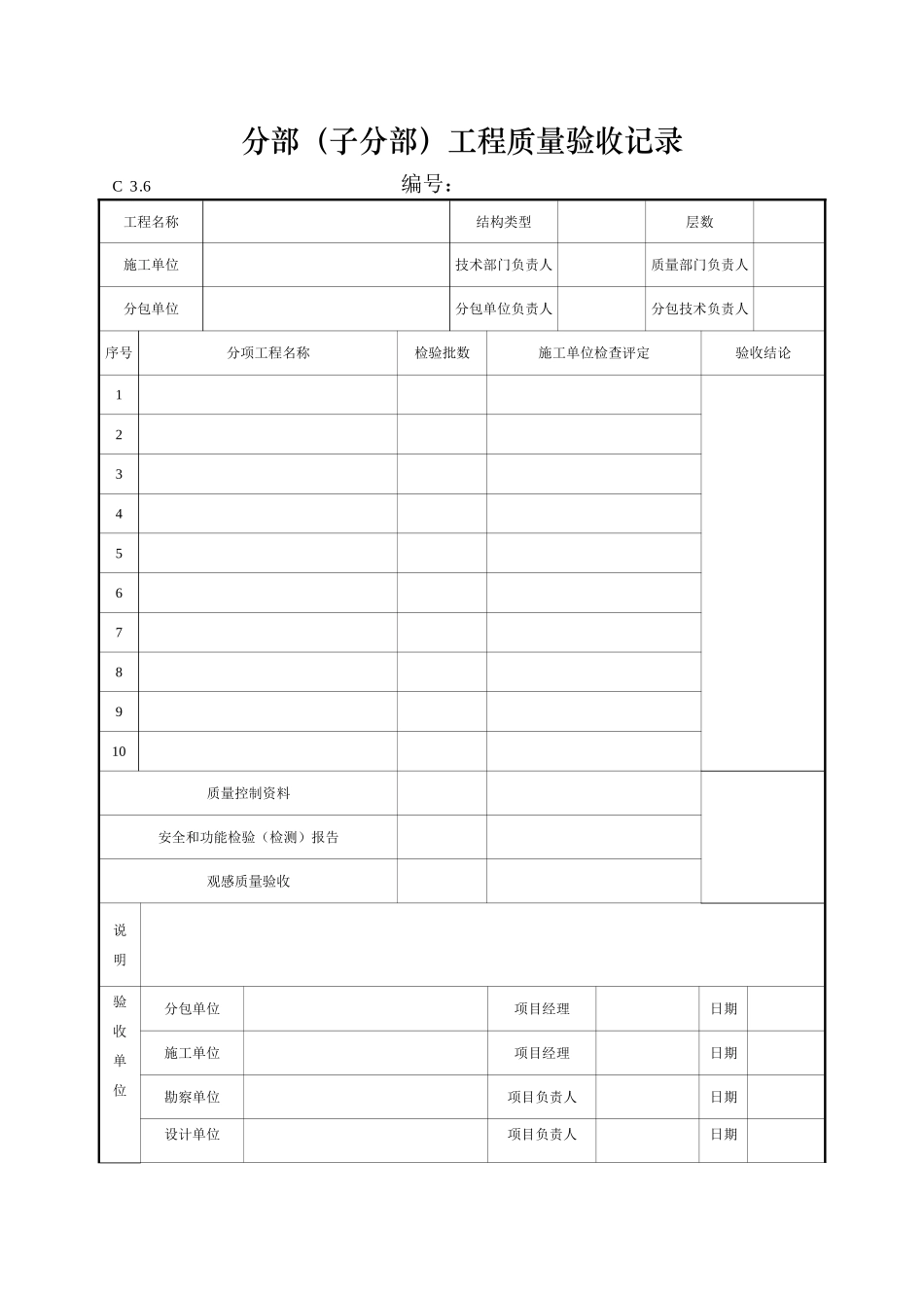分部工程质量验收记录_第1页