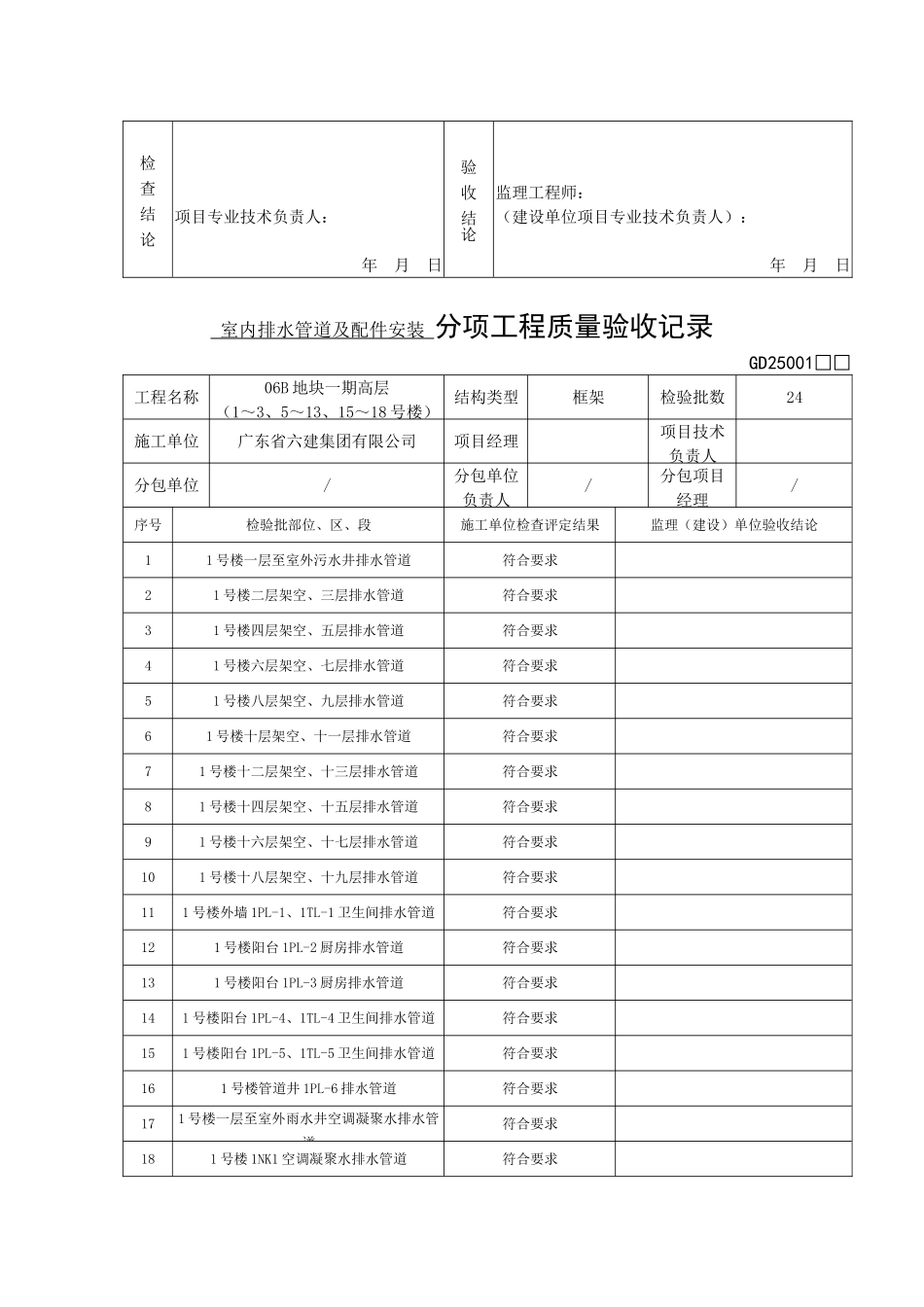 分项工程质量验收记录_第2页