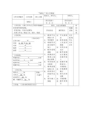 划线工职位说明书
