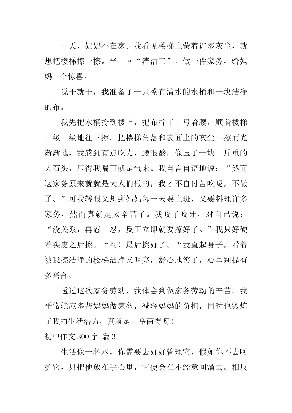 初中作文300字九篇_第2页