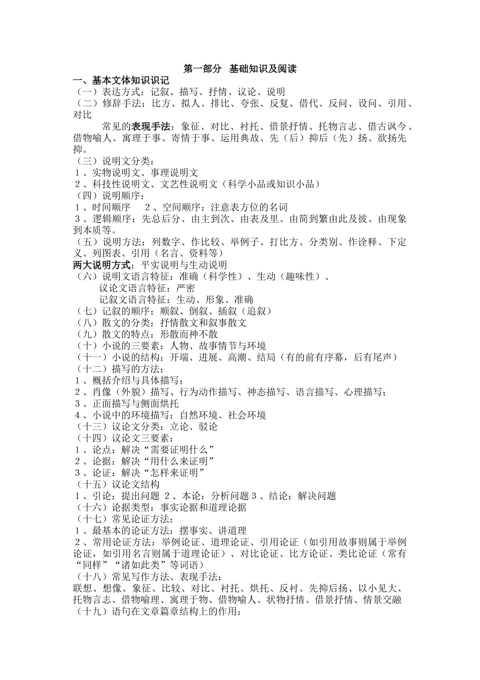 初三语文总复习资料_第1页