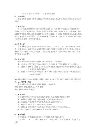 初中体育说课全集