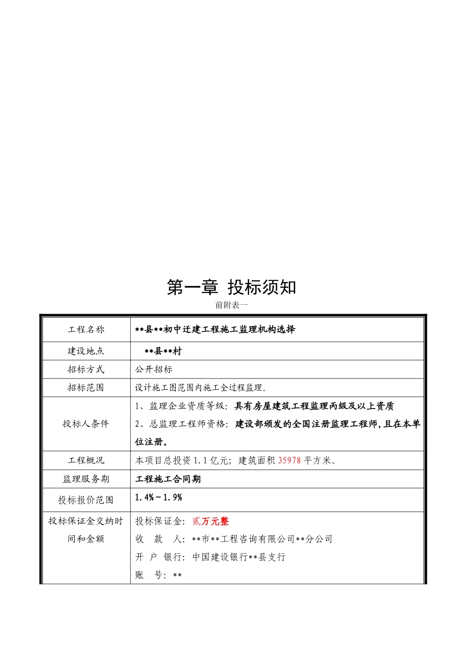 初中迁建工程施工监理机构选择招标文件_第3页
