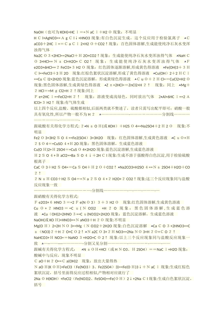 初中阶段的所有化学方程式_第2页