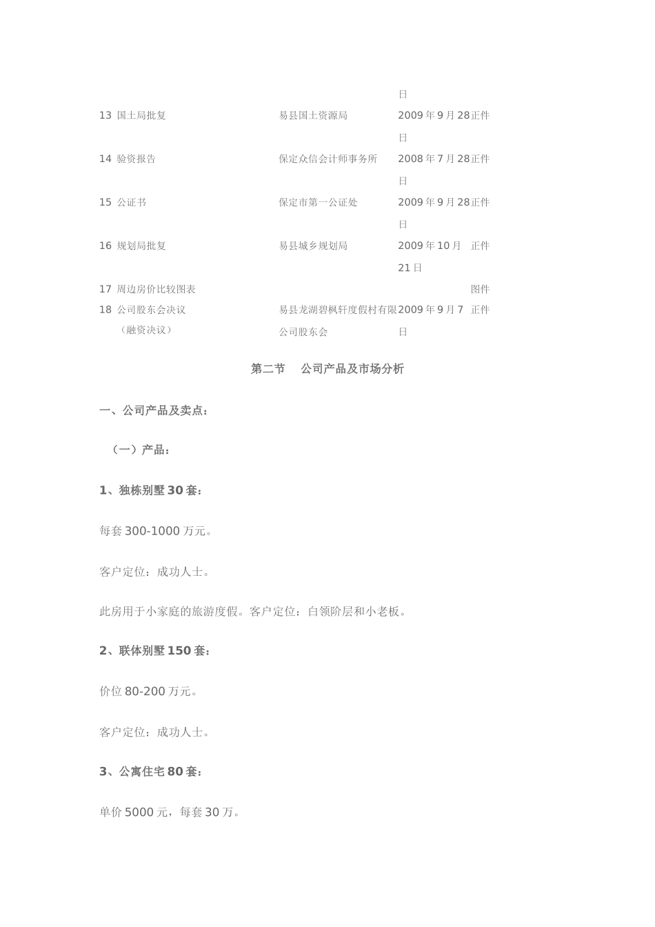 别墅项目融资计划书_第2页