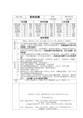 制作篇--奶霜配制