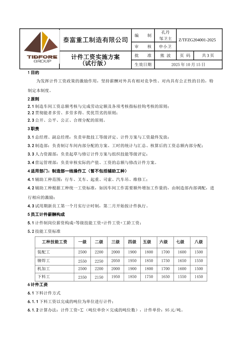 制造部-计件工资方案-发布版_第1页