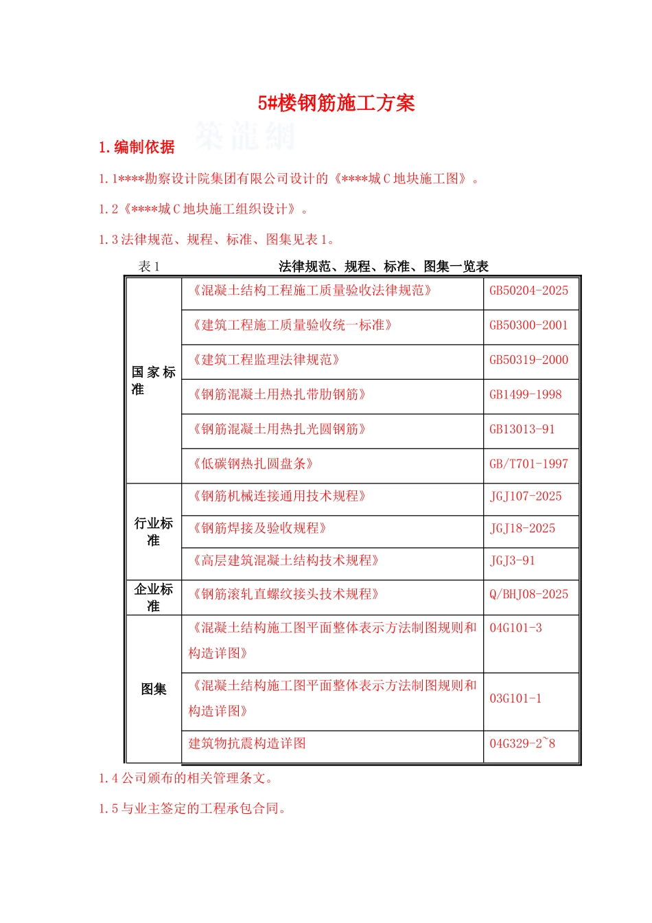 剪力墙结构住宅楼钢筋工程施工方案_第2页